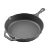 4 Piece Cast Iron Skillet Frying Pan Set 6 8 10 12 in with Silicone Handle Black