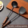 WANGYUANJI Iron Spoon Soup and Cooking Spatula Set,Chinese Traditional Wok Spatula and Spoon with Long Wooden Handle, Ban Sale on Amazon