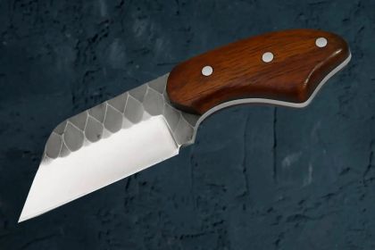 LAVIS | Skinner | High Carbon Steel Blade | Beautiful Hammer Mark | Wooden Hanlde (Handle: Padauk)