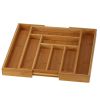 Expandable Kitchen Utensils Drawer Organizer  For Bamboo Flatware Organizer